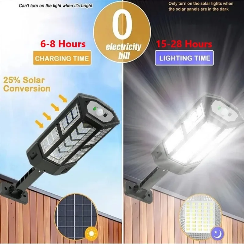 9900LM Newest Solar LED Lights Outdoor Solar Lamp of Motion Sensor 4 Mode Waterproof IP65 Solar Garden Light Street Yard Lantern