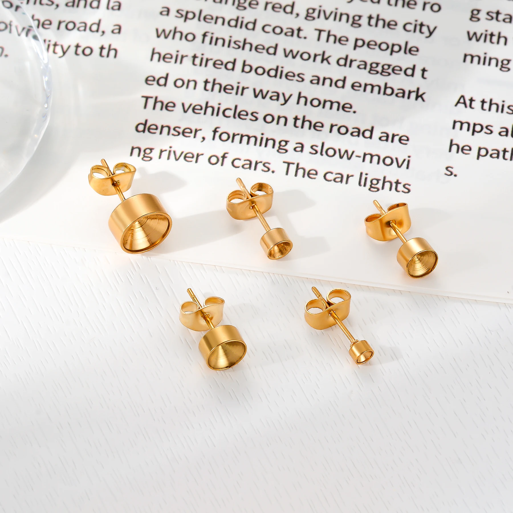 20 Stück Edelstahl-Ohrstecker mit runder Kugel und Schlaufe, 3, 4, 5, 6, 8 mm, passend für DIY-Ohrring-Schmuckherstellung – Detail 4