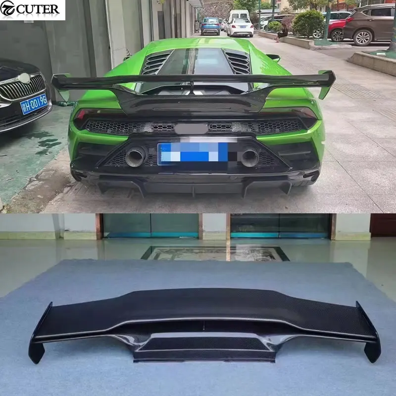 

Lp610 Lp610-4 Lp580 V Style Dry Carbon Fiber Rear Trunk Spoiler Lip Wing for Lamborghini Huracan EVO