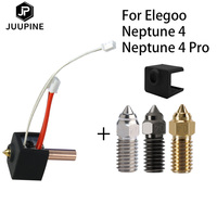For Elegoo Neptune 4 Hotend 24v 50w Elegoo Neptune 4 Pro Hotend Upgraded Heat Break Heater Block Brass Nozzle Heating Rod Parts