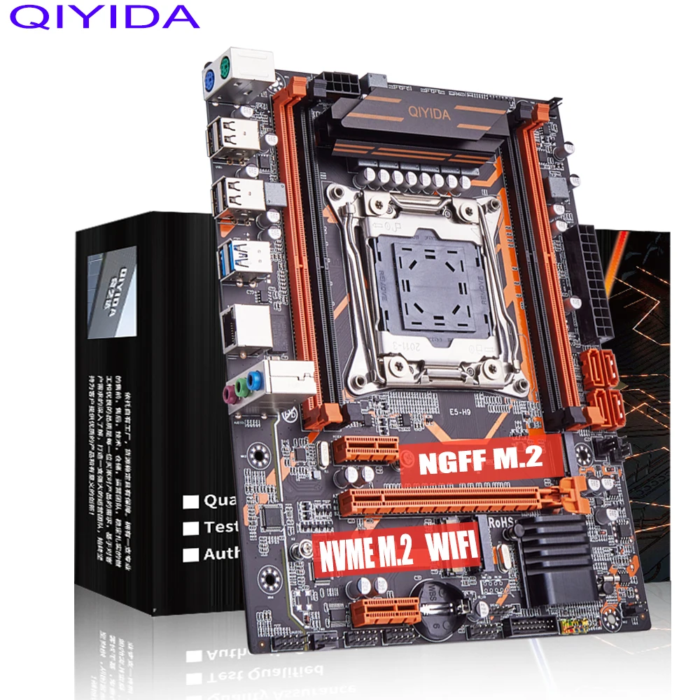 マザーボードとメモリセットx99 cpu:2696v3 x2 Qiyida X99マザーボードセットLGA2011-3 E5 2660V3 2個 * 8ギガバイト