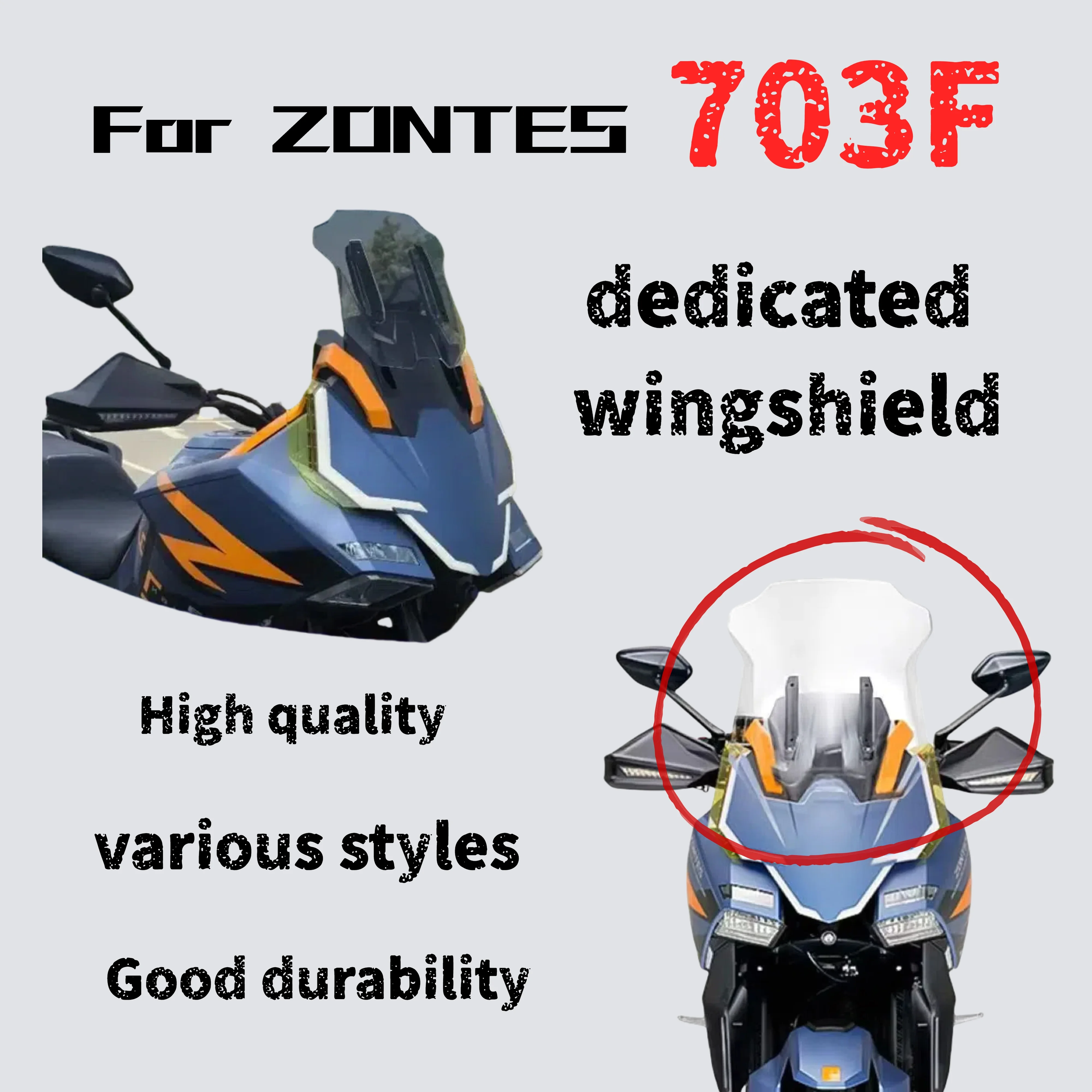 

For ZONTES 703F windshield modification widened windshield accessories front windshield heightened chest guard rain shield