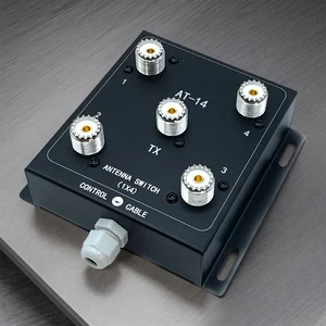 4-Way Coax Remote Antenna Switch Antenna Switch 1.8-60MHz Antenna Splitter Switch RF Antenna Switch for Radio Stations