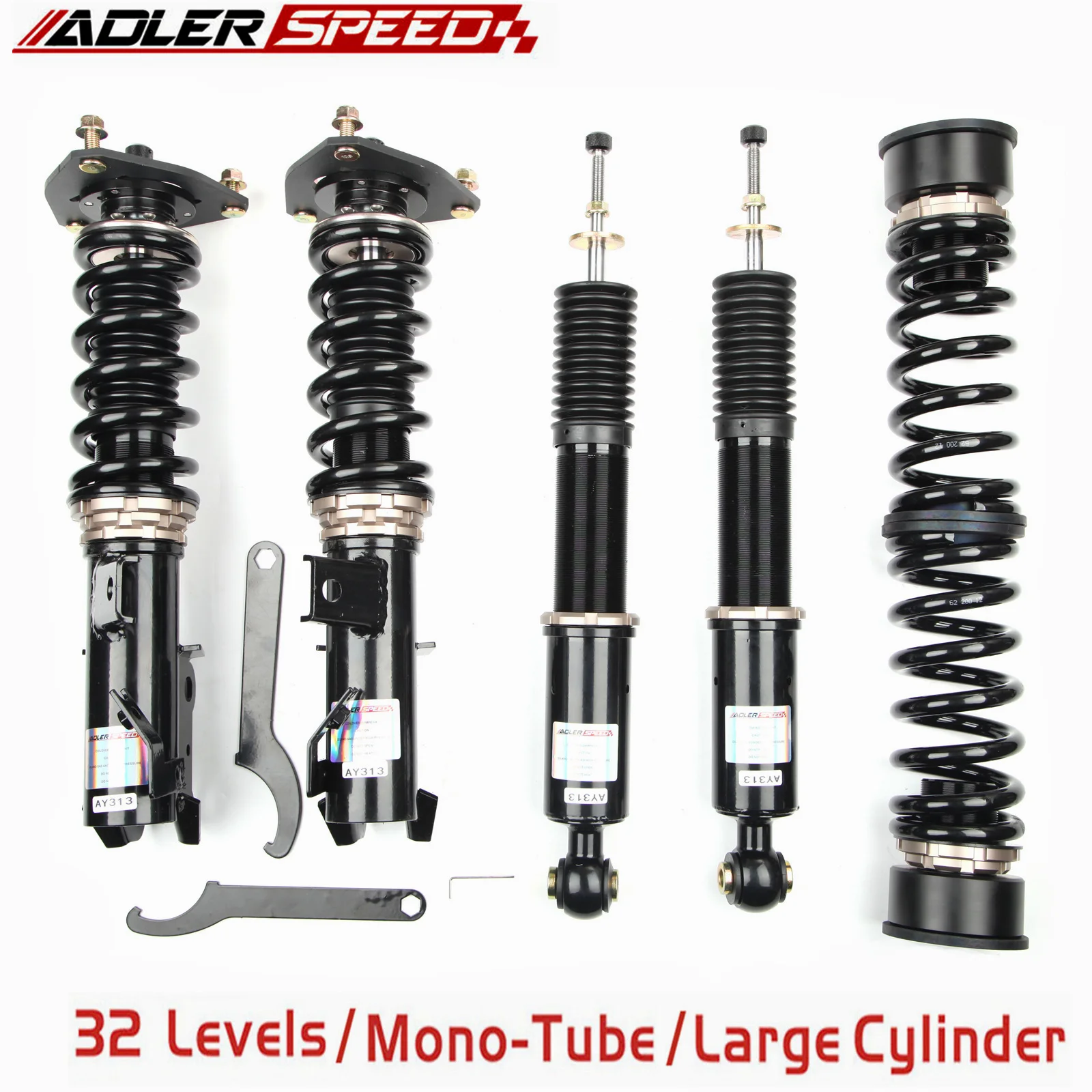 

ADLERSPEED 32 Level Damper Mono Tube Adjustable Coilovers Kit For Chevrolet Camaro 2016+