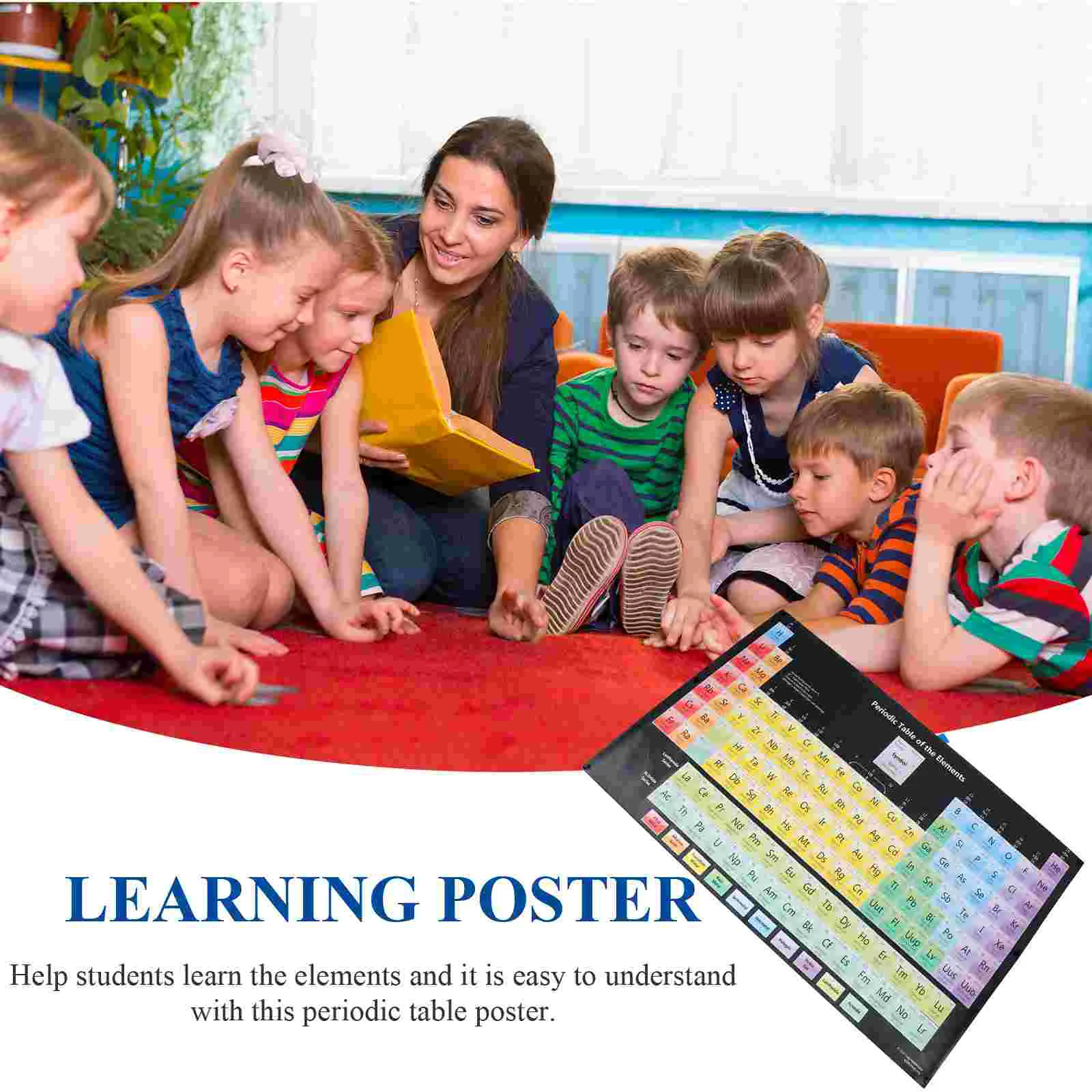 Table of Elements School Poster Posters Toy Set Chemistry Chart for Classroom Silk Cloth Learning Child Home Decor