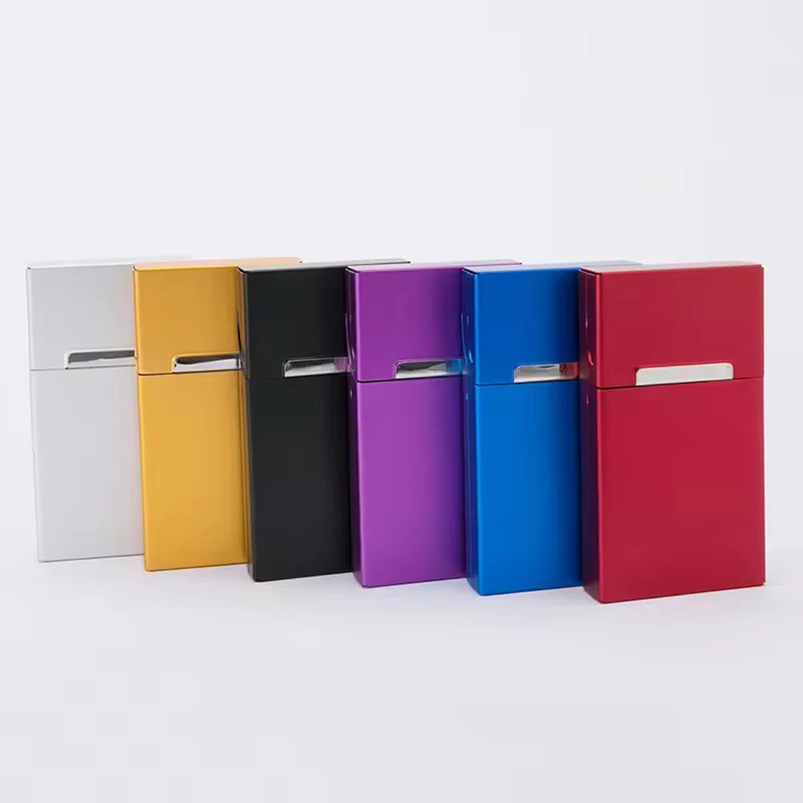 Aluminum Alloy Cigarette Case 20 Pack Anti-pressure Moisture Proof Portable Metal Cigarette Box For Men Cigarettes Holder