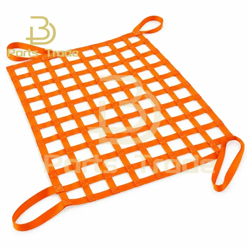 Terminal Bulk Cargo Loading Unloading Lifting Net Goods Transfer Hoisting Mesh Flat Sling Marine Fall Protection