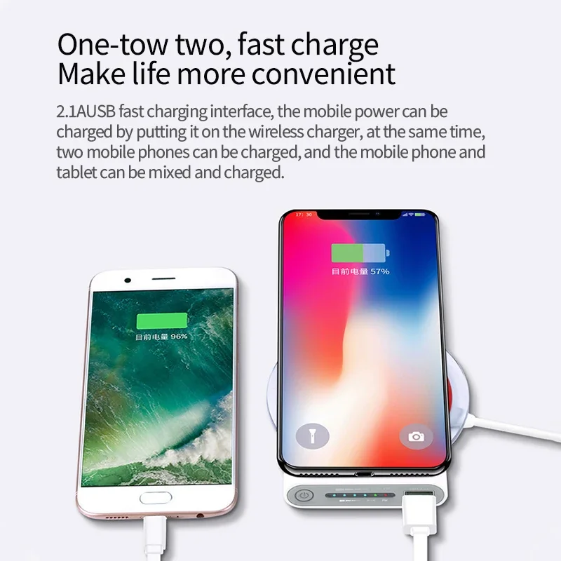 200000mAH Power Bank Ultra-Large Capacity Two-Way Wireless Type-C Super Fast Charging Powerbank Portable Charger For iphone 15