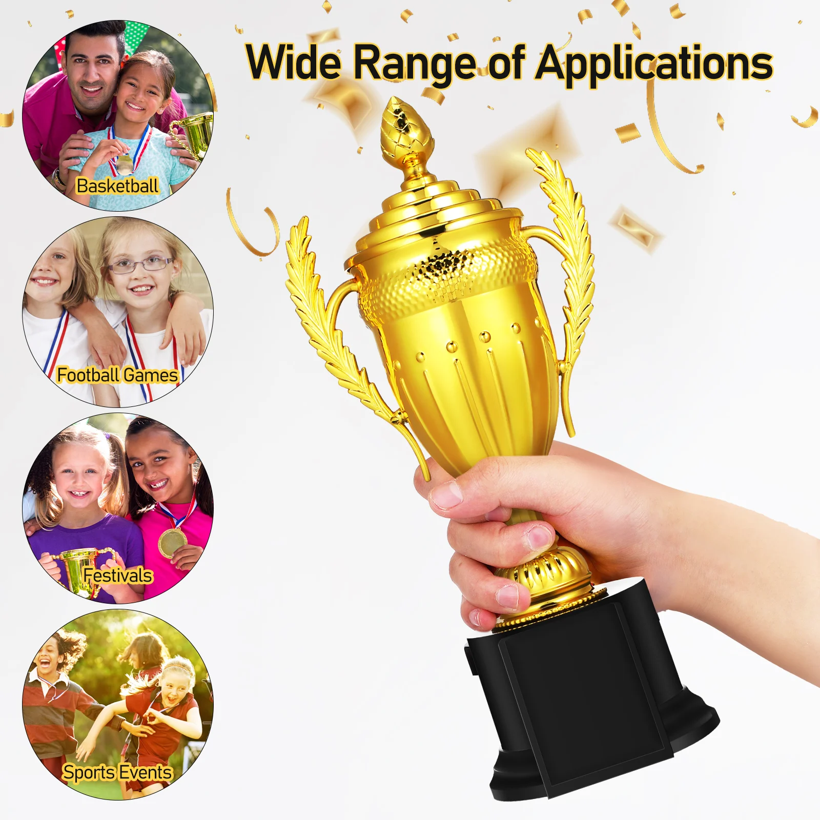 

Plastic Trophy with Lid 27cm Large Size Award for Sports Competition Trophy For Winner Ceremony Decor Kids Trophies Resilient
