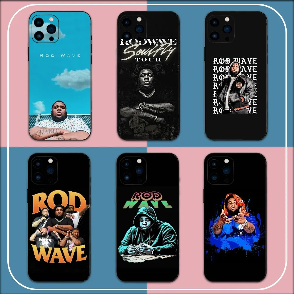 Rapper R-Rod W-Wave Phone Case For iPhone 15 14 13 12 11 Pro Max mini XS XR X 8 Plus SE Black Cover