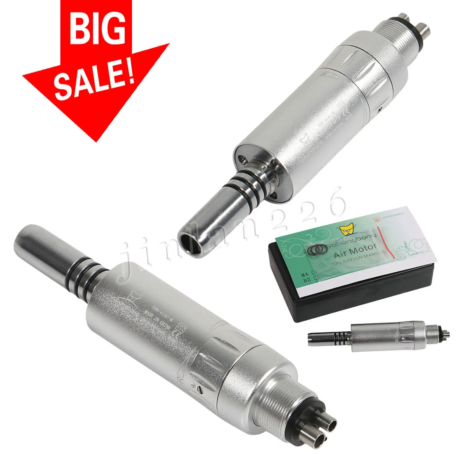 NSK Style Dental Inner Water Slow Speed Handpiece Air Motor 1:1 Micromotor 4 Hole