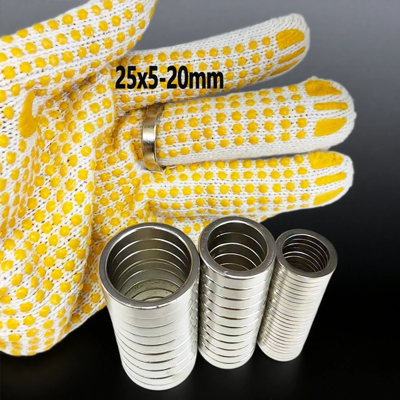 2-50pcs Hole Round Ring Magnet 15x2-11 19x5-14 25x5-20mm Craft Whiteboard Office Kitchen Fridge Garage Tool Hole Ring Accessory