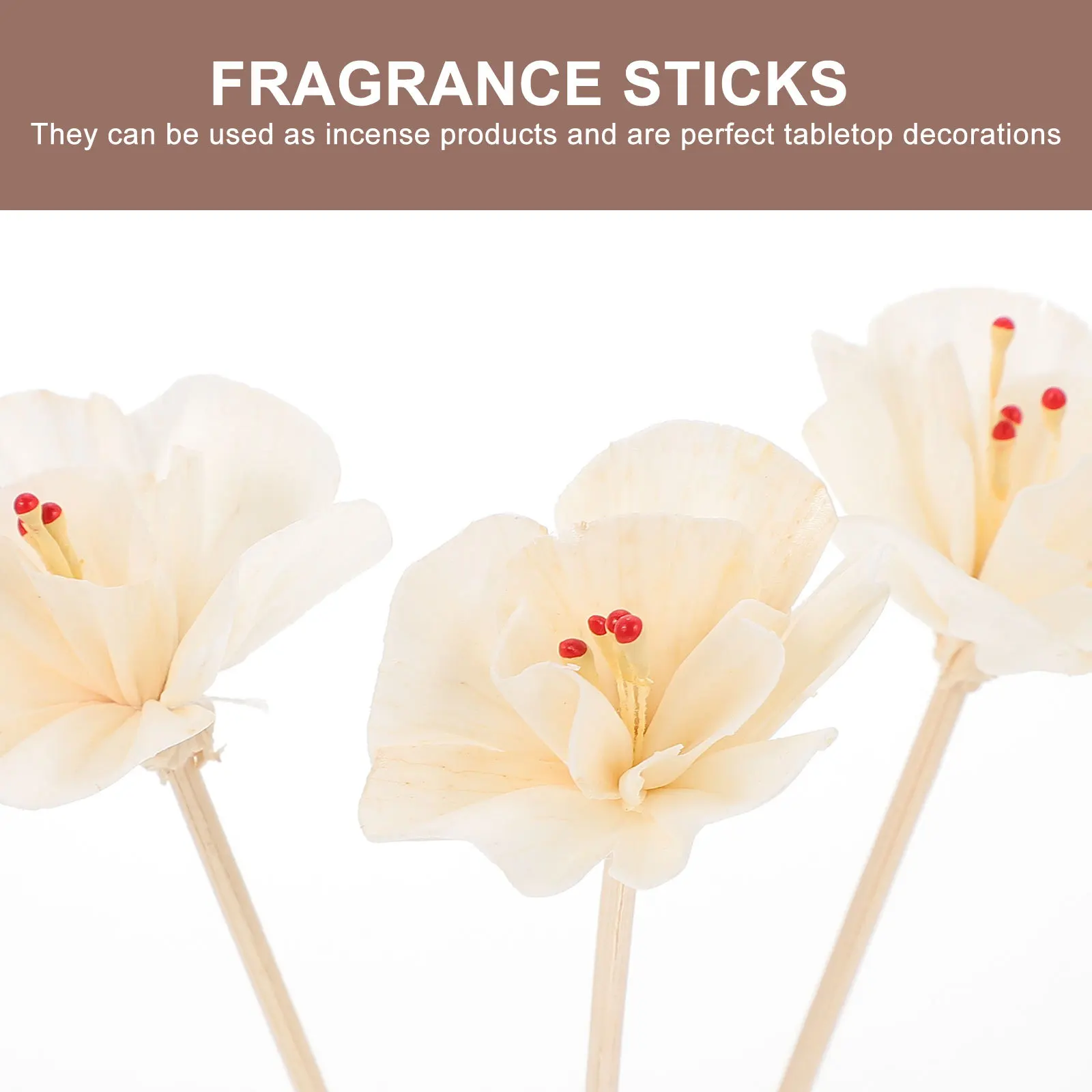 

3Pcs Wood Aroma Diffuser Sticks Natural Fragrance Flowers Essential Oil Scent Home Office Bathroom Incense Decoration