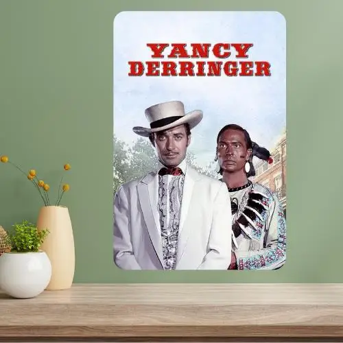 Letrero Metálico del Programa Clásico de Televisión Yancy Derringer