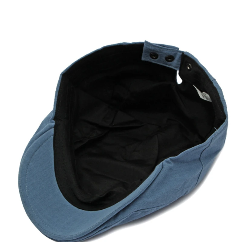 2025 اليابانية الرجعية إلى الأمام قبعة الرجال والنساء الربيع والصيف رقيقة بسيطة بلون قبعة الرسام البريطاني قبعة