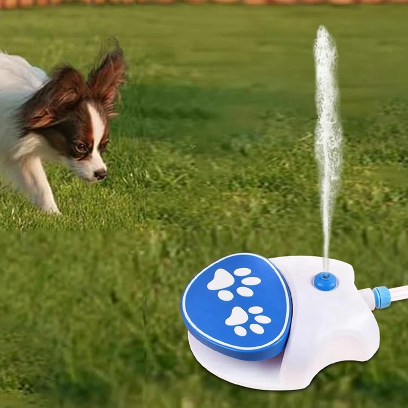 ABPQ-Fontaña de agua para perros, fuente de agua para perros fácil activada, rociador para beber de juguete de agua para perros