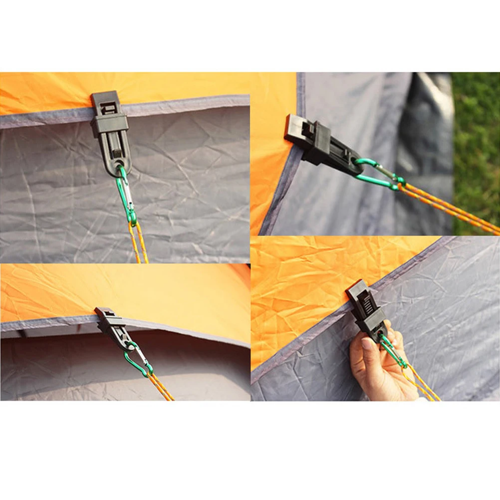 

24 pcs Pcs Outdoor Tent Clamp Windproof Fixing Clip For Canopy Tarpaulin Awnings Caravans Boat Covers Sleeping Bags Durable