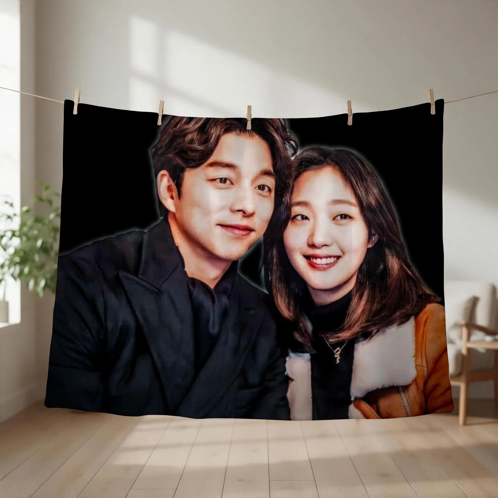The Goblin and his Bride Throw Blanket blankets ands Decorative Throw Furry Fashion Sofas Blankets