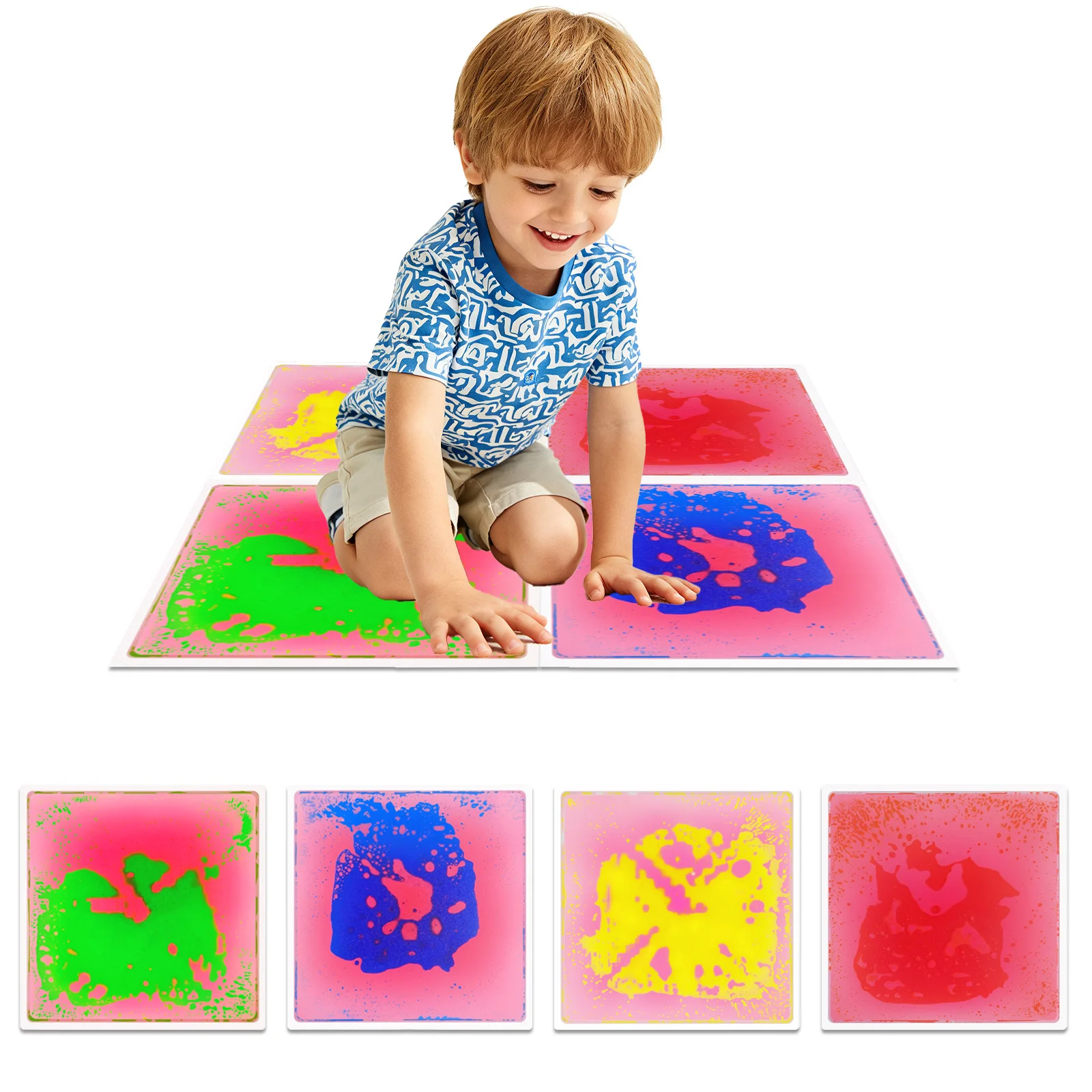 Autism Sensory Mat Kids Sensory Walking Pads Non‑slip Sensory Touch Tiles Home Kindergarten Sensory Training Toy