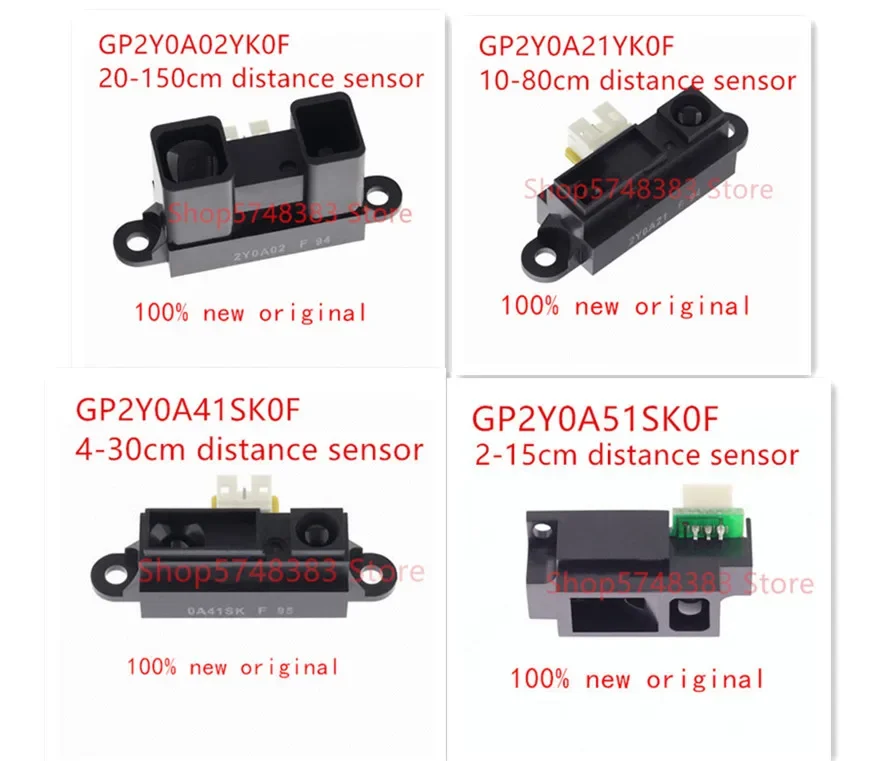 1PCS/LOT GP2Y0A02YK0F 20-150cm GP2Y0A21YK0F 10-80cm GP2Y0A41SK0F 4-30cm GP2Y0A51SK0F 2-15cm Infrared distance sensor