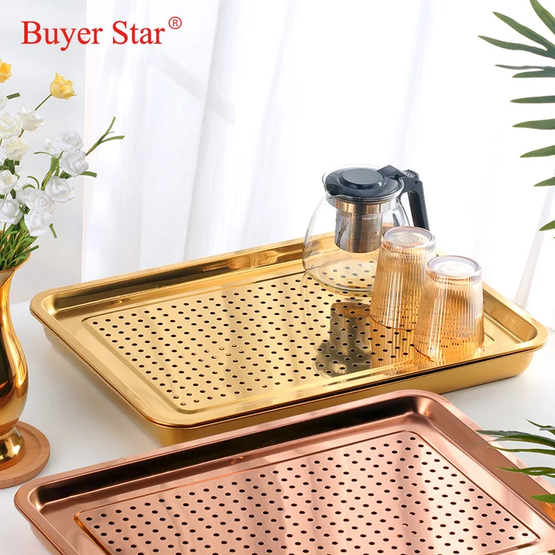 Chinese Stainless Steel Tea Tray Drainage Water Storage Kung Fu Tea Set Household Tea Board Storage For Ceremony Teaware Tool