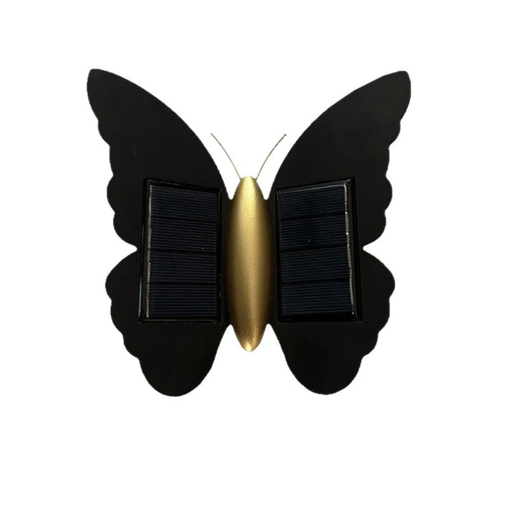 Energy Efficient Solar Wall Light with Butterfly Shape Design and IP65 Waterproof for Indoor Outdoor Walls and Garden Decoration