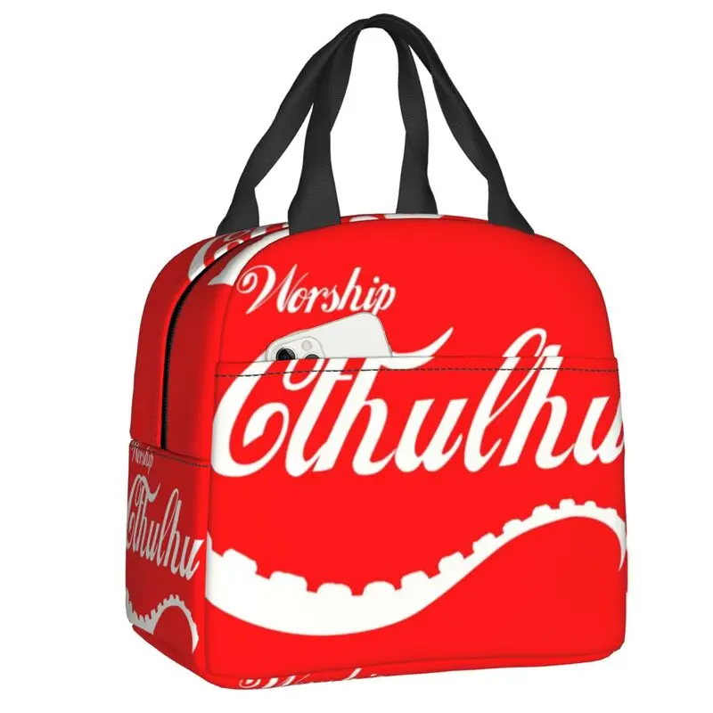 Fashion Call Of Cthulhu Thermal Insulated Lunch Bags Women Lovecraft Resuable Lunch Tote for Outdoor Picnic Storage Food Box