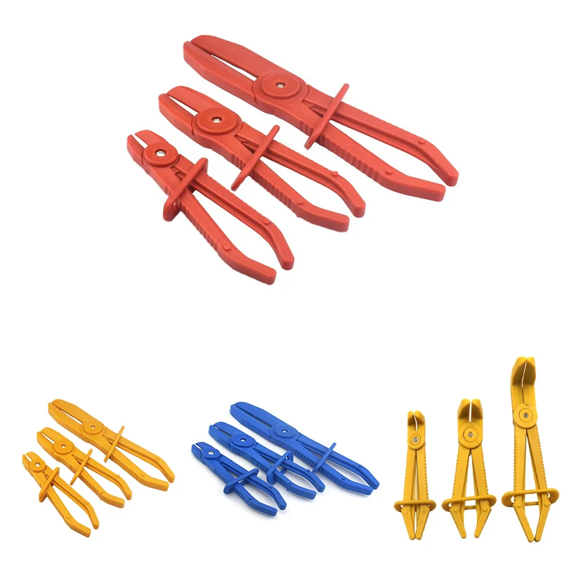 3PCS/Set Car Hose Clamps Pliers Kit Flexible Tube Clamp Sealing Brake Fuel Line Cut Off Clamp Auto Oil Pipe Repair Fix Tools Set