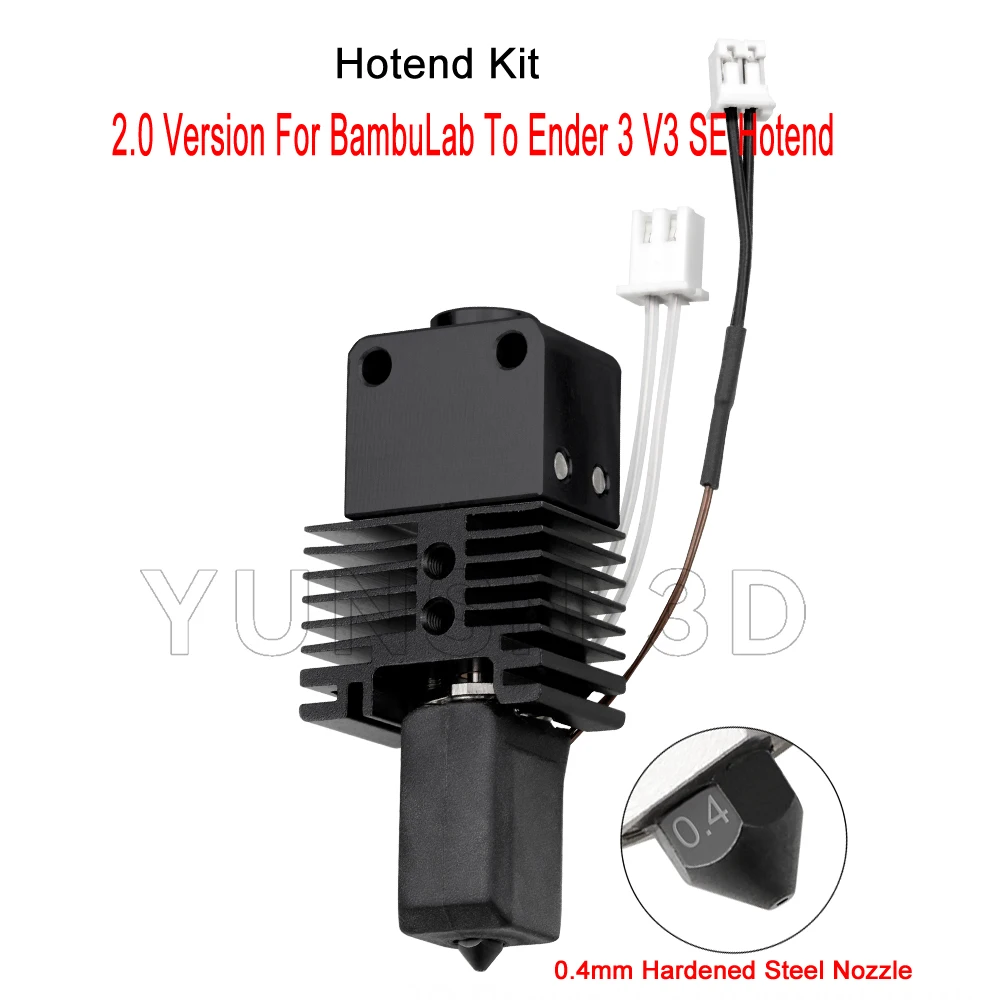 Upgrade 2.0 Version für Bambu Lab Hotend für Ender 3 V3 SE mit Hotend-Adapter-Kit CNC Aluminium Hochgeschwindigkeitsdruck Hot-End-Teile – Detail 7