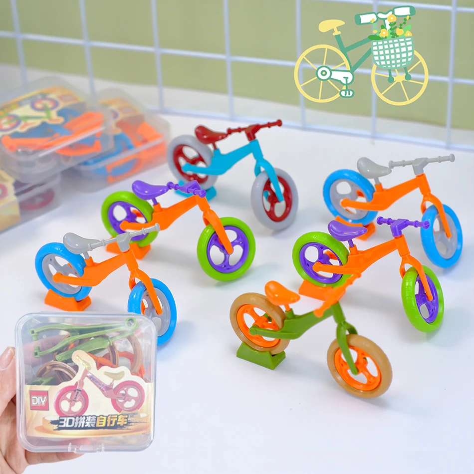 

Montessori Mini Bicycle DIY Detachable Assembly Toys Sensory Educational Sliding Bike Model Toys Kids Birthday & Holiday Gifts