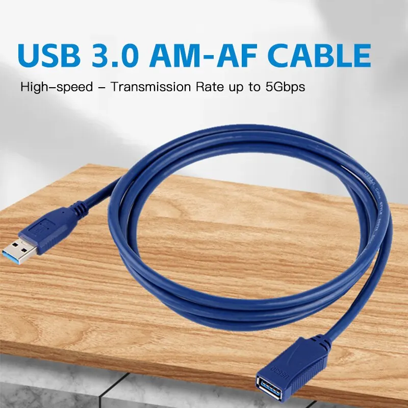 USB 3.0 Extension Cable Male to Female M/F Cord Adapter Super Speed Data Transfer Charging Transmission Hard Disk Connection