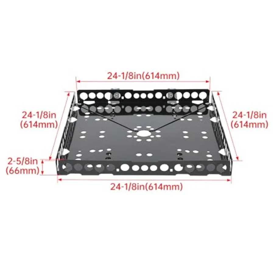 Kojem RV Bumper-Mounted Generator Cargo Carrier for Campers Trailers RV Rear Luggage Basket Rack Tray Kit Assembly Designed for