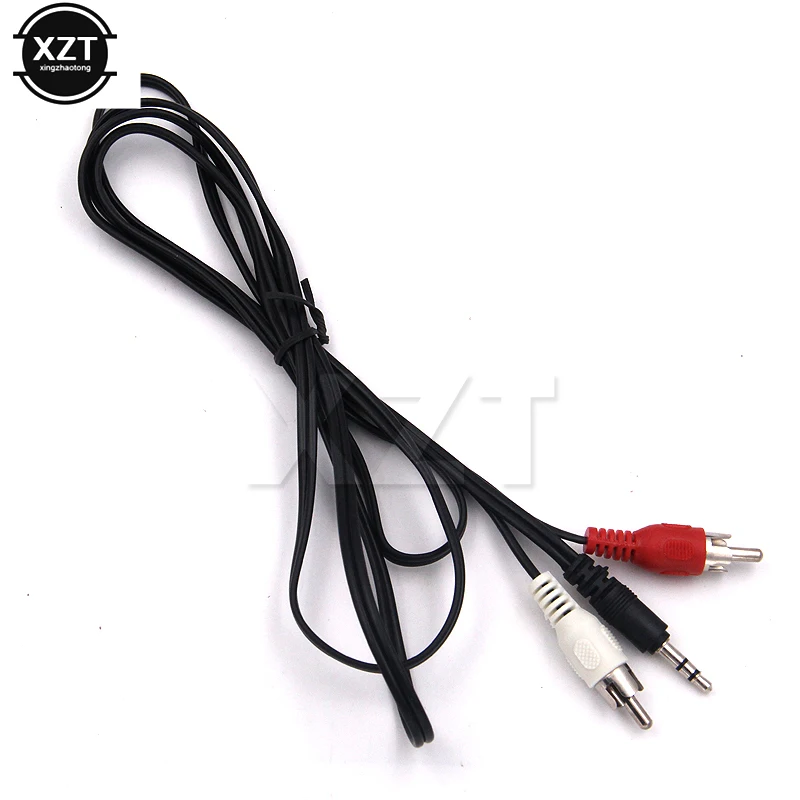 1.2M przewód Aux Audio 3.5mm wtyczka łącze typu Jack do 2 RCA męski kabel Adapter Stereo do telefonów Mp3 dźwięk telewizora głośniki