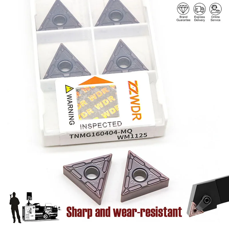 TNMG160404 MQ WM1125 herramientas de torneado externo de inserción de carburo herramientas de torno CNC de alta calidad para acero inoxidable TNMG