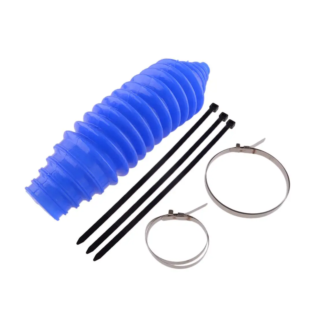 2 Sets Car Universal Rack and Pinion Steering Boot Gaiter Kit Blue Silicone