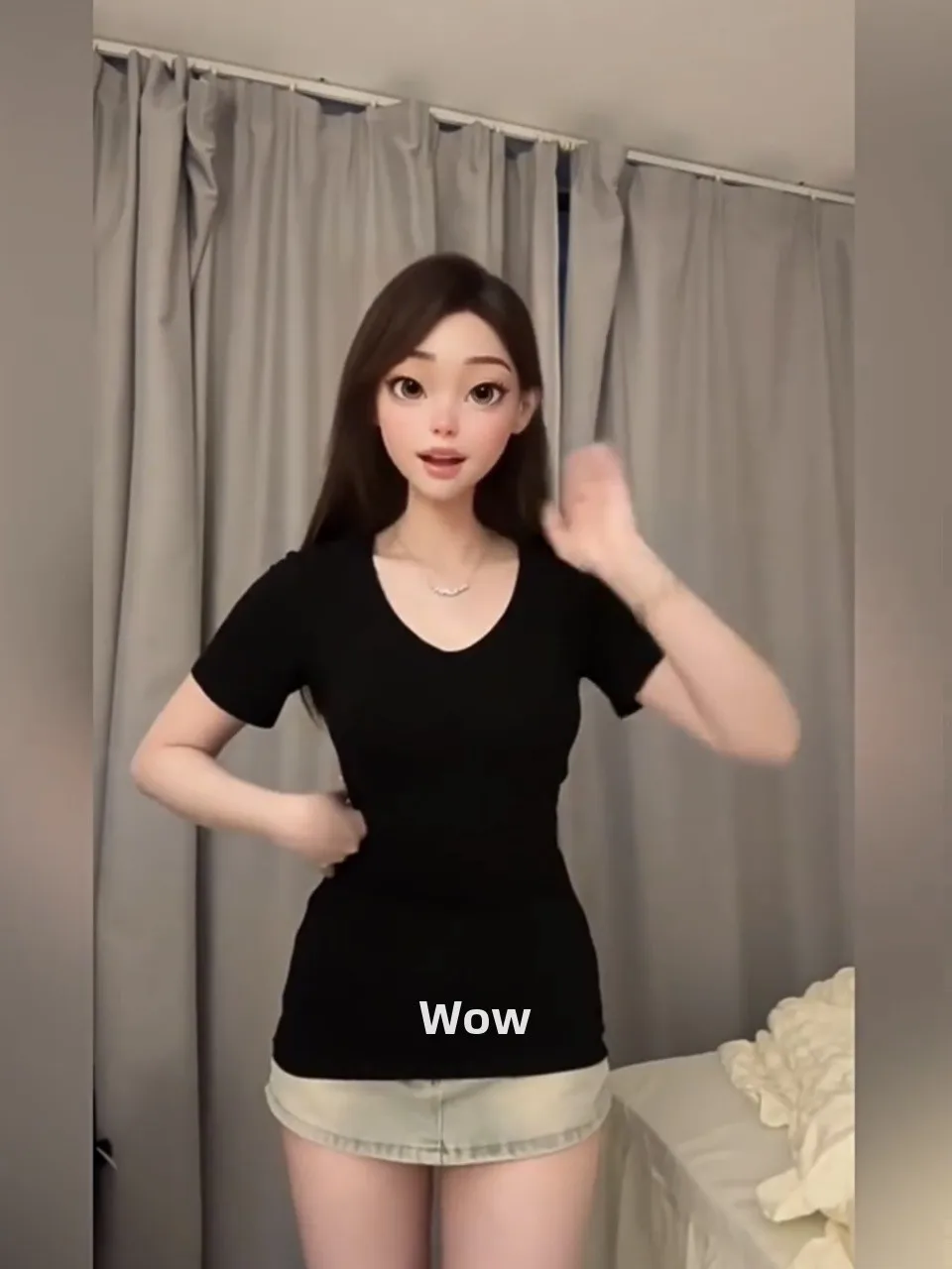 

plus Size Women's Bla Pure Desire Hot Girl ort Sve High Waist Slimming V-Ne T-irt Base Layer Inner Wear Top Trendy