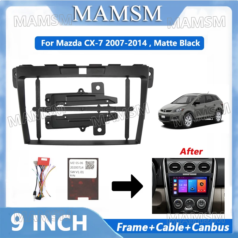 

9 Inch 2 Din Radio Frame Adapter For Mazda CX-7 2007-2014 Car Android Player Audio Panel Mount Installation Fascia Frame Kit