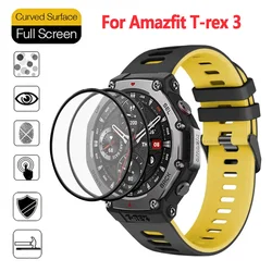 2Pcs Screen Protector For Amazfit T-rex 3 Smart Watch 9D Curved Edge Screen Protector for Huami Amazfit T-rex 3 Film Not Glass