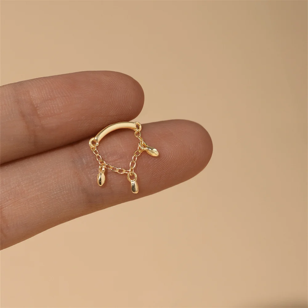 ROXI 925 Sterling Silver 1Piece Star/Moon Waterdrop Charms Piercing Earrings For Women Tassel Pendant Chain Party Fine Jewelry