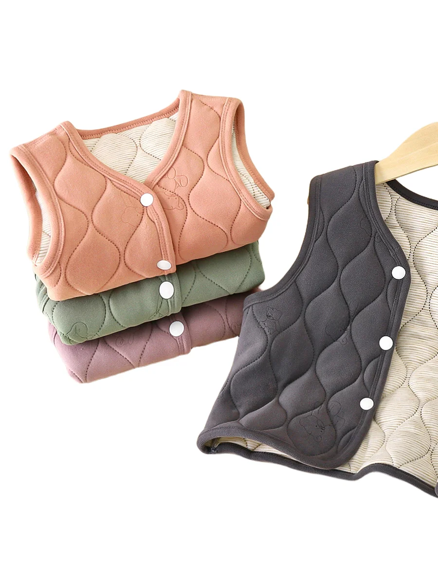 Children's Winter Thiened Warm Cotton Jaet Inner  Casual Faionable Princ Sle Long Sve Zipper Closure Cart...