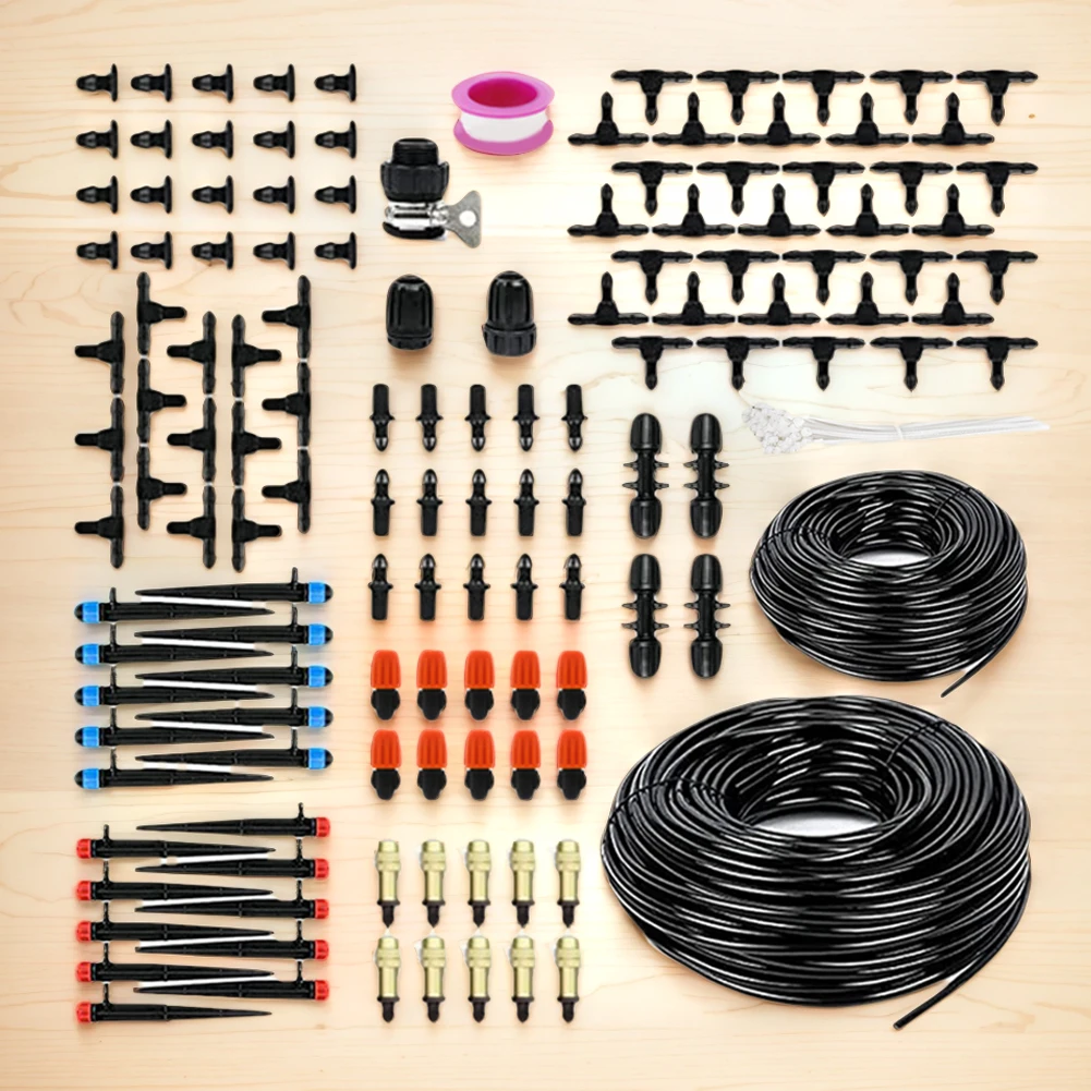 

200FT Garden Micro Drip Irrigation Automatic Watering System Kit with 1/2 Inch Hose For Irrigation Micro Garden Watering System