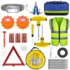 Car Emergency Roadside Assistance Kit Jumper Cable Tow Strap First Aid Supplies Multipurpose Pack motorist self-defense tool 1