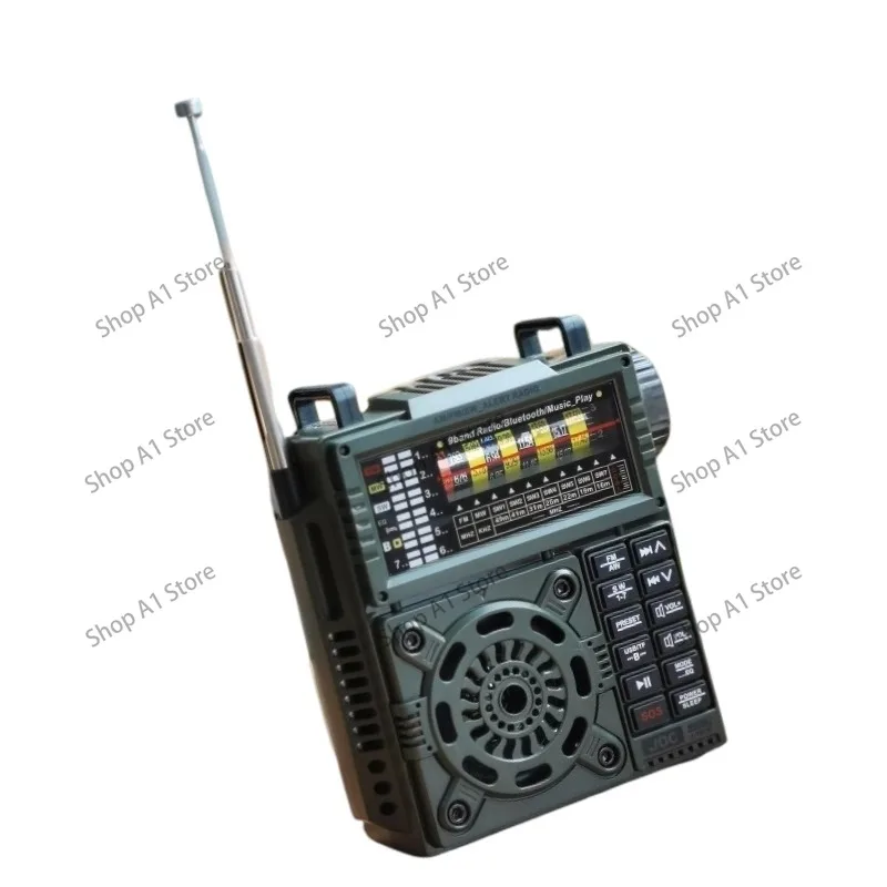 Shortwave radio 9-band professional FM medium wave shortwave radio Bluetooth card speaker