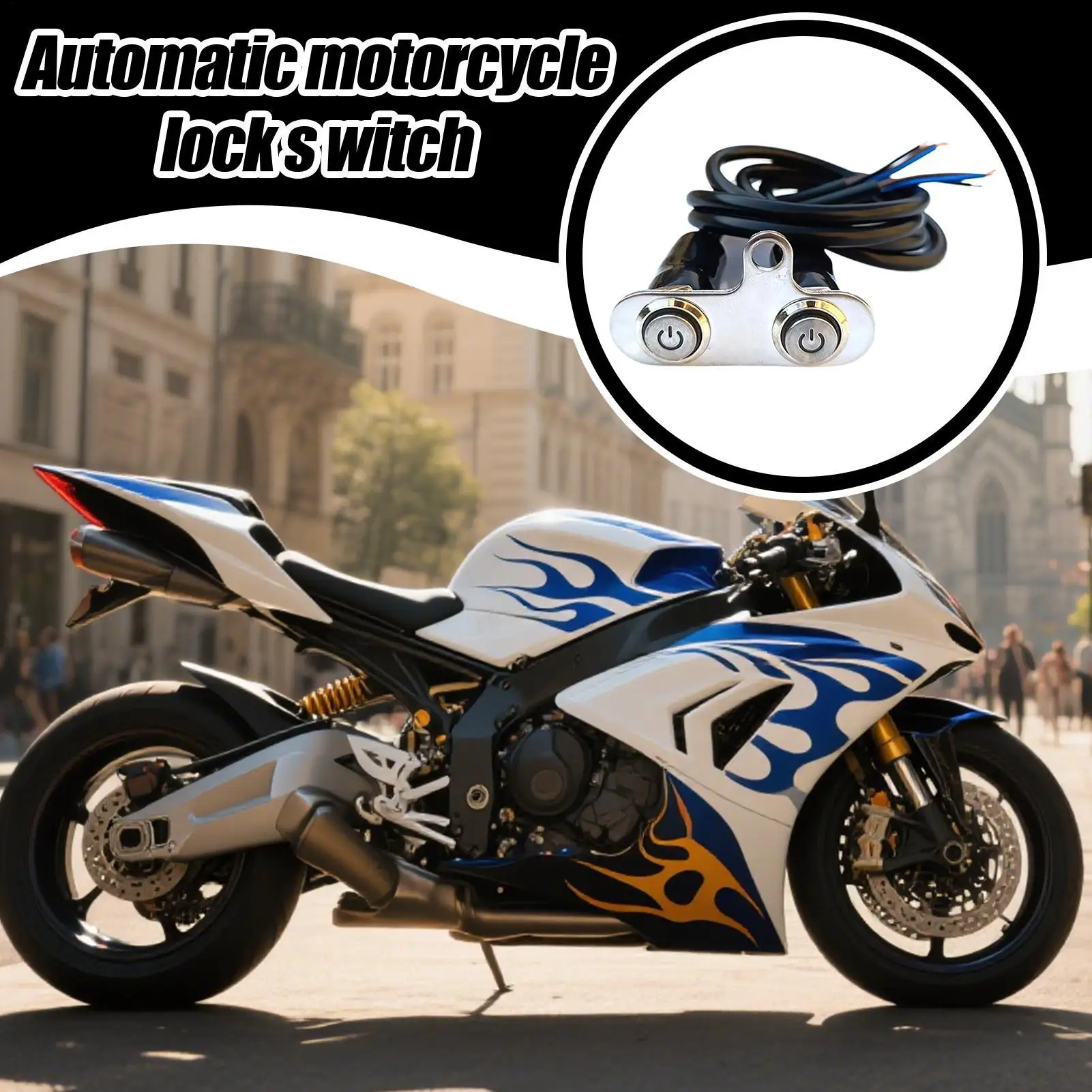 

Motorcycle Handlebar On Off Button Auto Lock Handlebar Headlight Control Button Multifunctional Waterproof Replacement Parts For