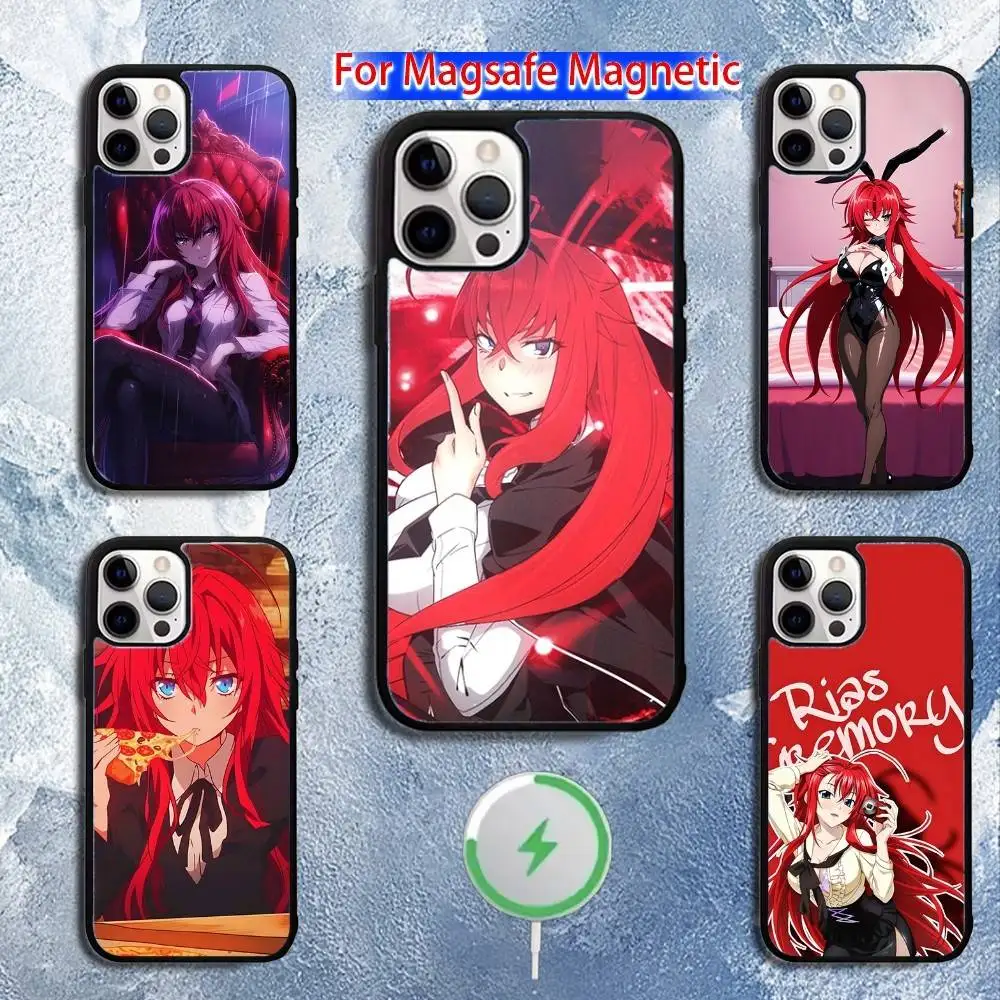 

Чехол для телефона High School Rias G-Gremory для iPhone 16,15,14,13,12,11, Pro, Max, Plus, Mini, Magsafe, магнитный чехол для беспроводной зарядки