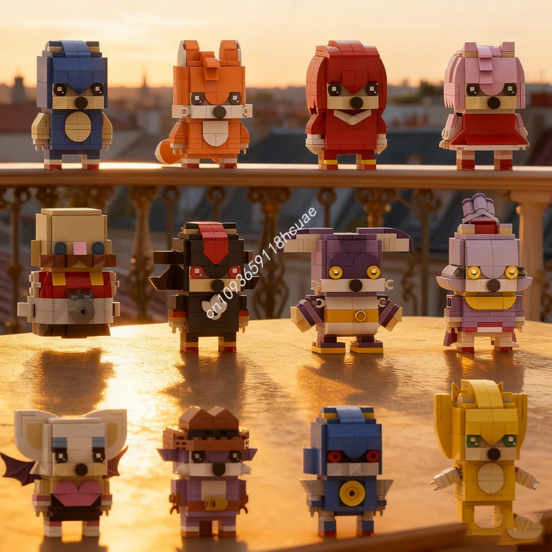 

1838 шт. MOC Sonic the Hedgehog Brickheadz модель строительные блоки игрушки архитектура DIY идея кирпич Рождественский подарок детский день рождения