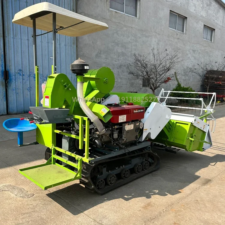 Cosechadora agrícola de arroz, 25HP, con tasa de alimentación del 1,2, trilladora de arroz