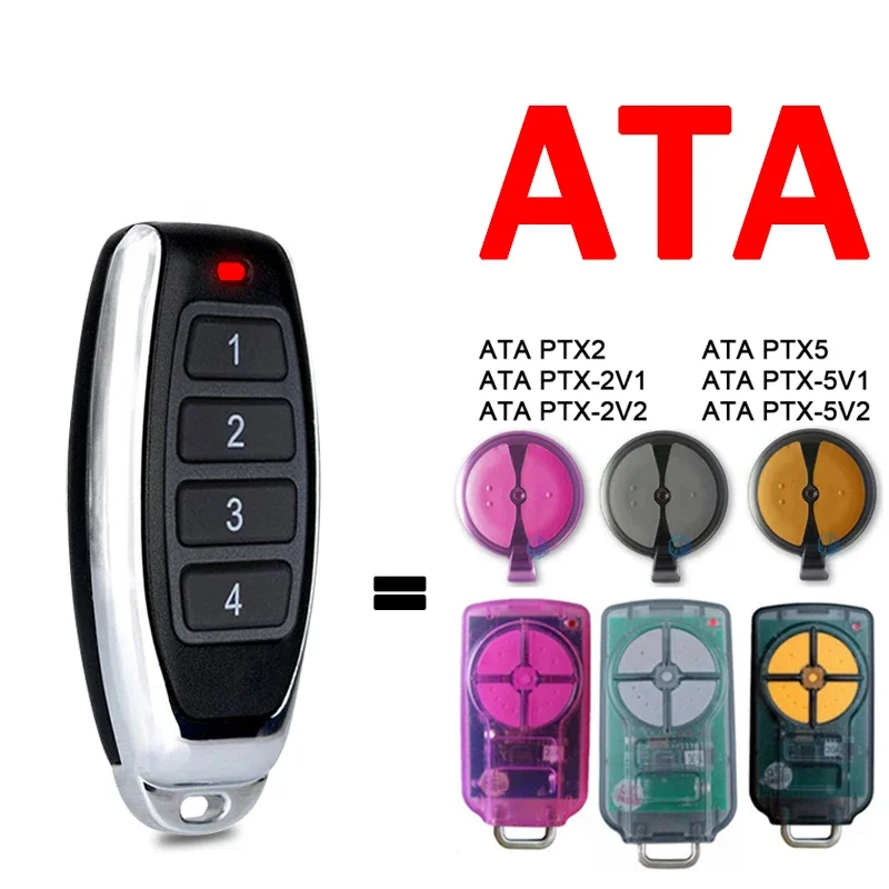 ATA PTX5 PTX-5  TrioCode GDO PTX-5v1 PTX-5v2 GDO 11v1/6v3/6v4/7v2/7v3/8v3/9v2/9v3 433MHz Rolling Code Garage Door Remote Control