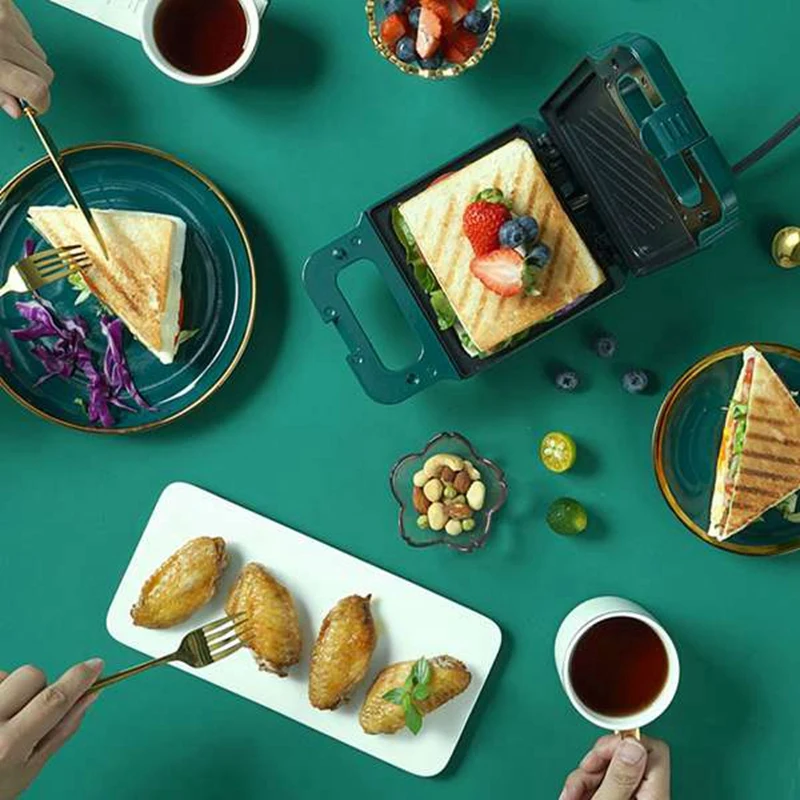 Electric Sandwich Maker Breakfast Machine Home Light Food Multi-Function Heating Press EU Plug