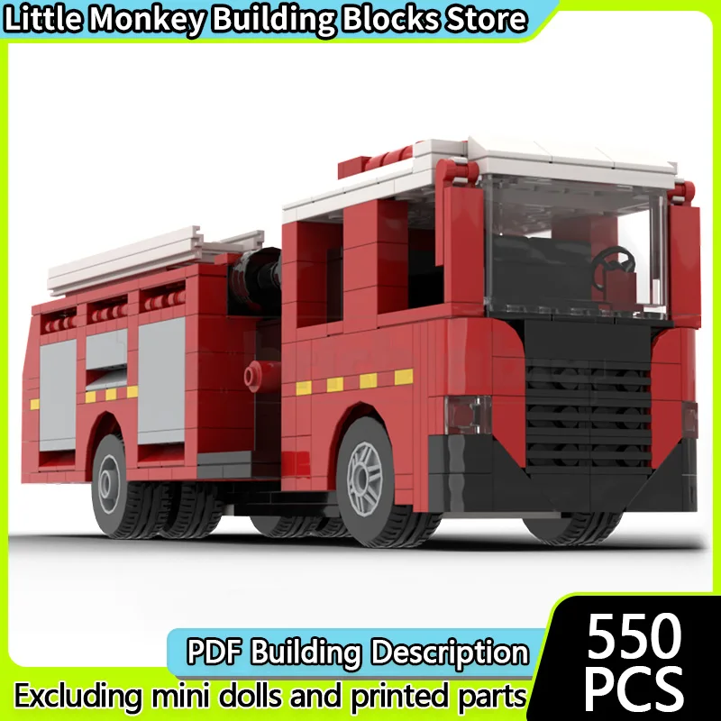 

Urban Rescue Vehicles Model MOC Building Bricks Fire Bigrade 691 Modular Technology Children Holiday Gifts Assemble Toys Suit